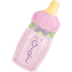 Amscan 31" Baby Bottle Girl SuperShape Foil Balloon