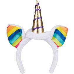 Boland Unicorn Horn Tiara with Rainbow Ears