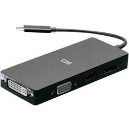 C2G USB C-HDMI/DisplayPort/DVI/VGA M-F Adapter