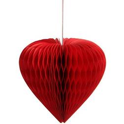 Folat Honeycomb heart 30 cm Red