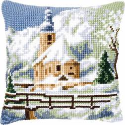 Vervaco Alpine Scene 2 Cross Stitch Cushion, Multi-Colour