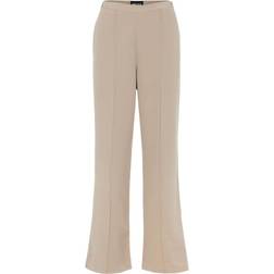 Pieces Bossy Wide Leg Trouser - Silver Mink