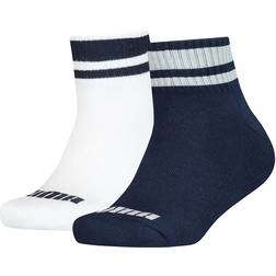 Puma Quarter Socks 2-pack - Blue/White
