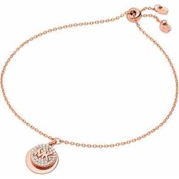 Michael Kors Premium Double Circle Logo Toggle Bracelet - Rose Gold/Transparent