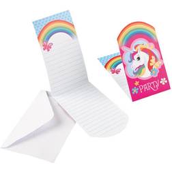 Amscan 11012045 Unicorn Folded Invitation Cards