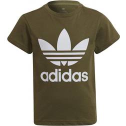 Adidas Kid's Adicolor Trefoil T-Shirt - Focus Olive/White (HC1984)