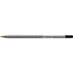 Faber-Castell Grip 2001 Graphite Pencil with Eraser B Silver