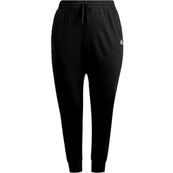 Adidas Essentials French Terry Logo Pants Plus Size - Black/White