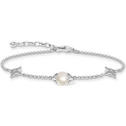 Thomas Sabo Stars Bracelet - Silver/Transparent/Pearl