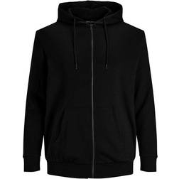 Jack & Jones Through Zipper Plus Size Hoodie - Black