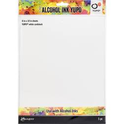 Ranger Tim Holtz Alcohol Ink Yupo Paper 8 in. x 10 in. 86 lb. pack of 5 white