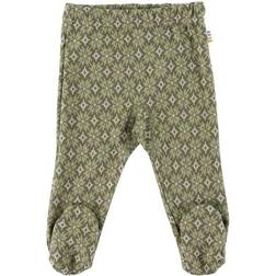 Joha Jacquard Leggings w. Foot - Green (26475-711-7076)