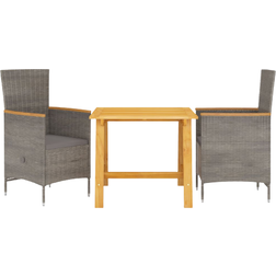 vidaXL 3068706 Patio Dining Set, 1 Table incl. 2 Chairs