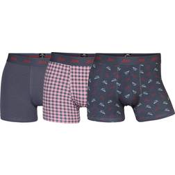 JBS Organic Cotton Boxer Tights 3-pack - Navy/Red