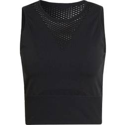 Adidas Run Fast Aeroknit Crop Top Women - Black