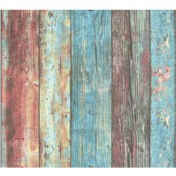 Living Walls Vinyltapete Best of Wood`n Stone 2nd Edition A.S. Création Vintage Vintage Holzwand Blau Bunt 231