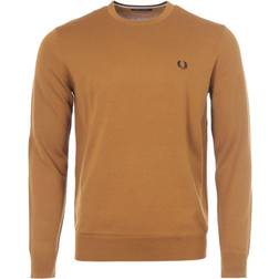 Fred Perry Classic Crew Neck Jumper - Dark Caramel