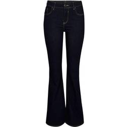 River Island Amelie Flare Mid Rise Husky Jeans - Dark Denim