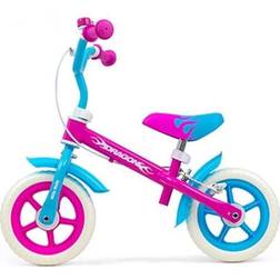 Milly Mally Balanscykel Loopfiets Dragon 10 Tum Caliper Junior Rosa/Blå