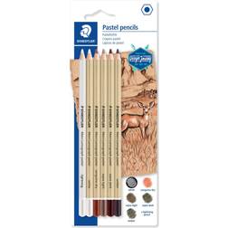 Staedtler Buntstift Mars Lumograph pastel, 6er Blister Sechskantstift, Minenstärke: 3,6 mm, beige lackiert