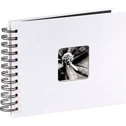 Hama 2107 Fine Art Spiralbound Photo Album, 24 x 17cm, Chalk White, 50 Black pages, 24 x 17 cm