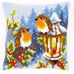 Vervaco Cross Stitch Cushion Robins at The Lantern