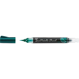 Pentel Dual Metallic Brush Green Metallic Blue