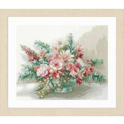 Lanarte Counted Cross Stitch Kit: Bouquet of Flowers (Evenweave) Cotton, NA, 45 x 37cm