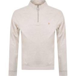 FARAH Jim Zip Jumper - Chalk Marl