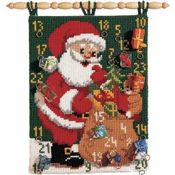 Vervaco Advent Calendar Father Christmas Cross Stitch Kit, Multi-Colour