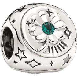 Pandora Clover Horseshoe & Ladybird Three-Sided Charm - Silver/Red/Green/Blue