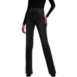 River Island 90's High Waisted Straight Jeans - Black