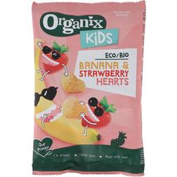 Organix Banana & Strawberry Hearts 30g