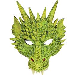 Bristol Novelty Adults Dragon Mask Green