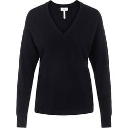 Object Collector's Item Thess Deep V-Neck Knitted Pullover - Black