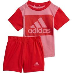 Adidas Adidas Infant Essentials Tee & Shorts Set - Pink/Red (GS4281)