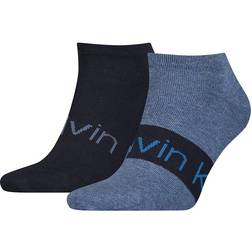 Calvin Klein Logo Ankle Socks 2-pack - Denim