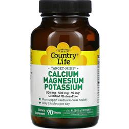 Country Life Target-Mins Calcium Magnesium Potassium 90 pcs