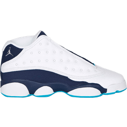 Nike Air Jordan 13 Retro Low GS - White/Metallic Silver/Midnight Navy/Turquoise/Blue