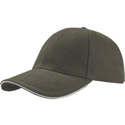 Atlantis Liberty Sandwich Heavy Brush 6 Panel Cap - Olive