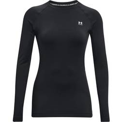 Under Armour ColdGear Authentics Crew Tops Women - Black/White