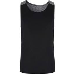 Tridri Performance Contrast Vest Men - Black Melange/Black