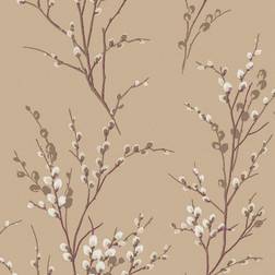 Laura Ashley Pussy Willow Natural Wallpaper