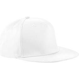 Beechfield Unisex 5 Panel Retro Rapper Cap 2-pack - White