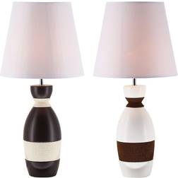 Dkd Home Decor Desk lamp Polyester Ceramic Rope (2 pcs) (30 x 30 x 61 cm) Bordlampe