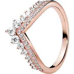 Pandora Princess Wishbone Ring - Rose Gold/Ttransparent