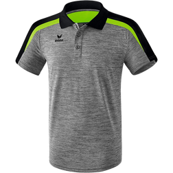 Erima Liga 2.0 Polo Shirt Men - Grey Marl/Black/Green Gecko