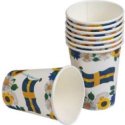 Pappersmuggar sommarmotiv 8-pack