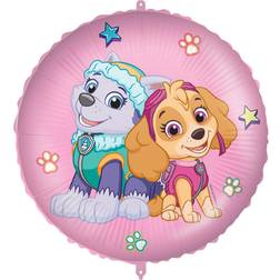 Procos 92976 Foil Balloon Paw Patrol Skye and Everest Diameter Approx. 46 cm Helium Air Balloon Birthday Gift Present