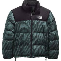 The North Face Printed 1996 Retro Nuptse Jacket - Balsam Green Wooden Tiger Print